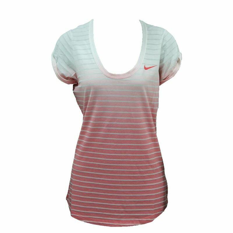 Camiseta de Manga Corta Mujer Nike SS Dip Dye Burnout Rojo