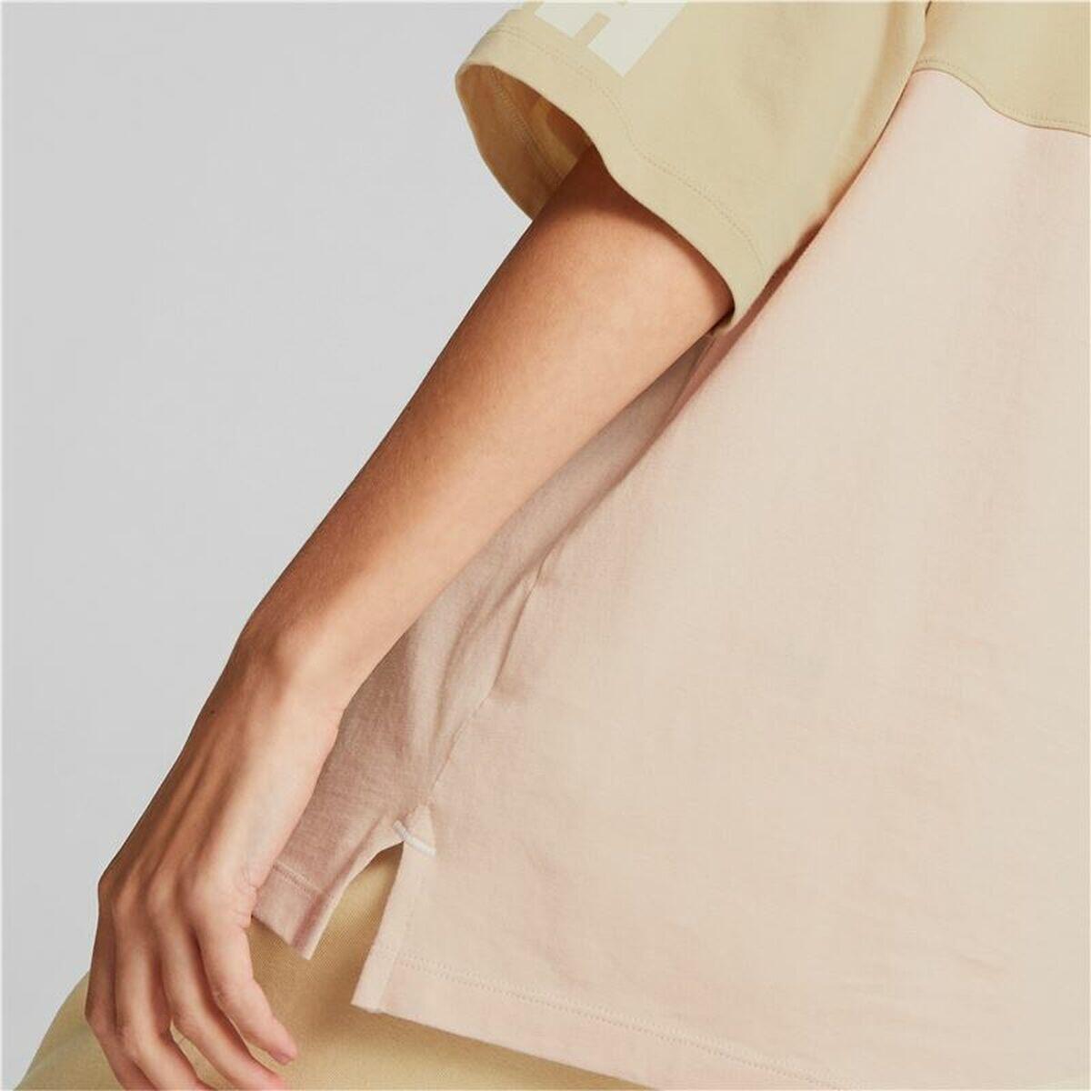 Camiseta de Manga Corta Mujer Puma Colorblock Beige 5/5