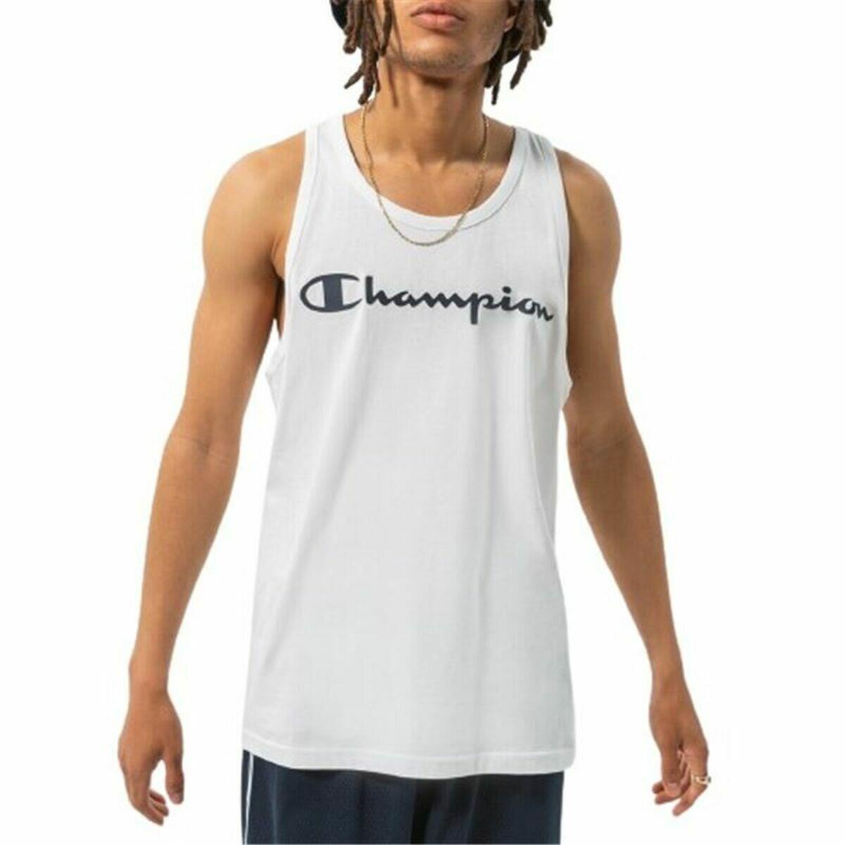 Camiseta para Hombre sin Mangas Champion Tank Top Blanco 2/5