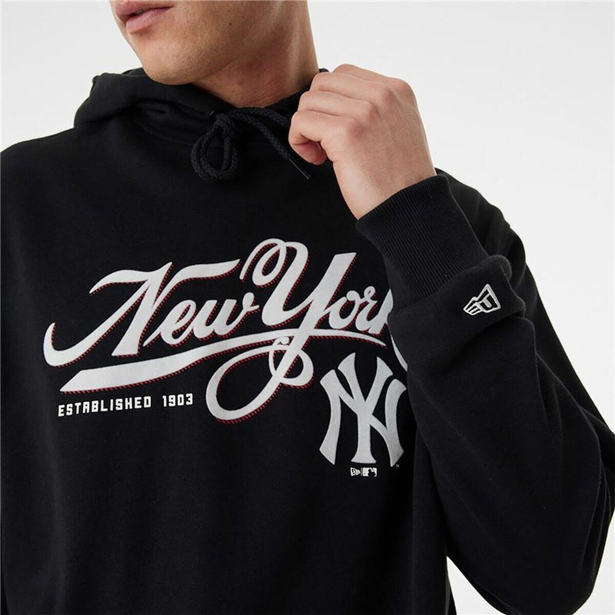 Polar com Capuz Unissexo New Era MLB Retro Graphic New York Yankees Preto 2/5