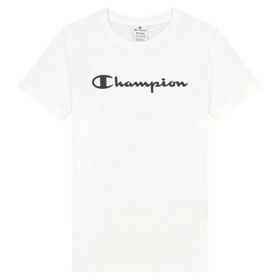 Camiseta de Manga Corta Mujer Champion Big Script Logo Blanco