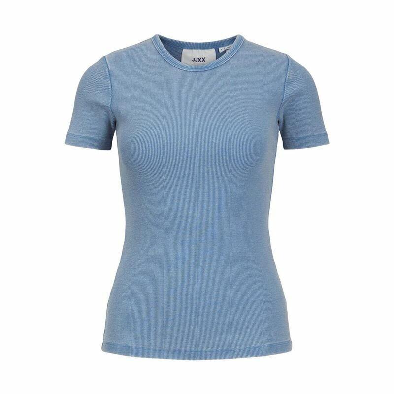 Camiseta de Manga Corta Mujer Jack & Jones Jxfrankie Wash Ss Azul