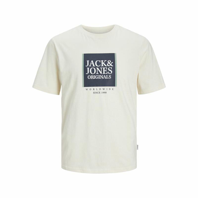 Camiseta de Manga Corta Hombre Jack & Jones Lafayette Box Beige