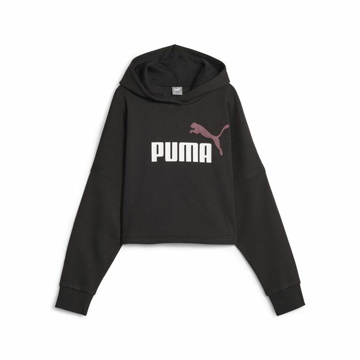 Felpa per Bambini Puma Ess Logo Croppedo Nero 1/5