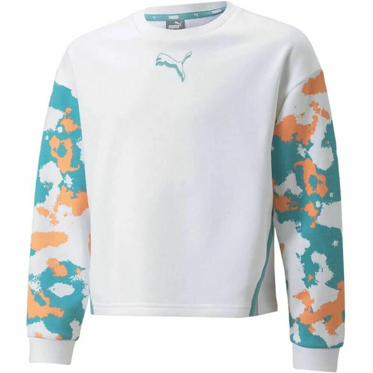 Sweat-shirt sans capuche fille Puma Alpha Crew G Blanc 2/5