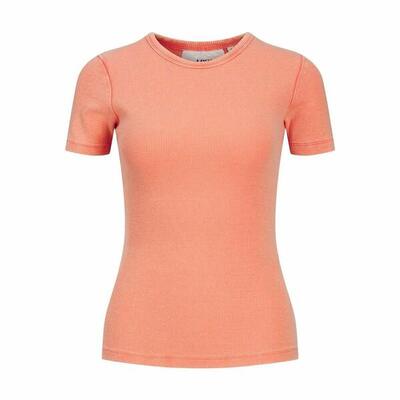 Dames-t-shirt met korte mouwen jack & jones jxfrankie wash ss koraal