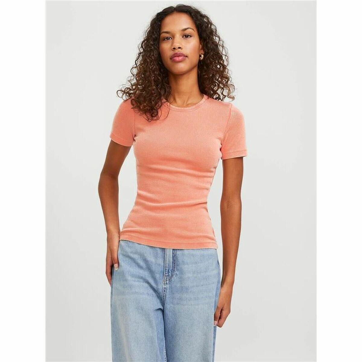 Camiseta de Manga Corta Mujer Jack & Jones Jxfrankie Wash Ss Coral 3/4