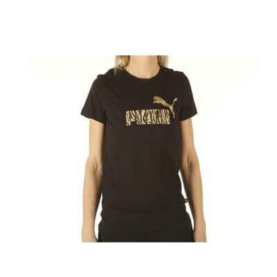 Dames-t-shirt met korte mouwen puma graphic w zwart