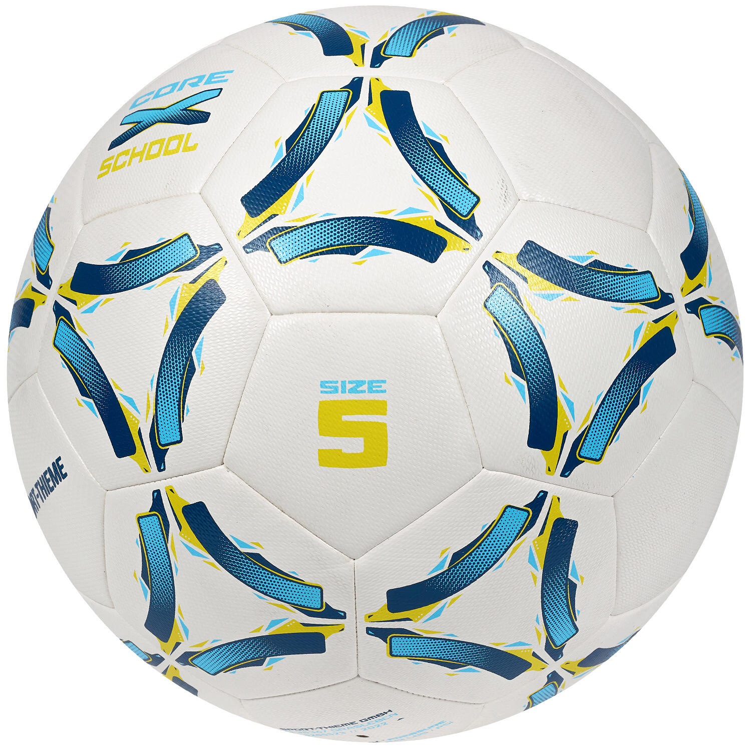 Fußball CoreX School Größe 3 Fußball Unisex Blau-Gelb 2/6
