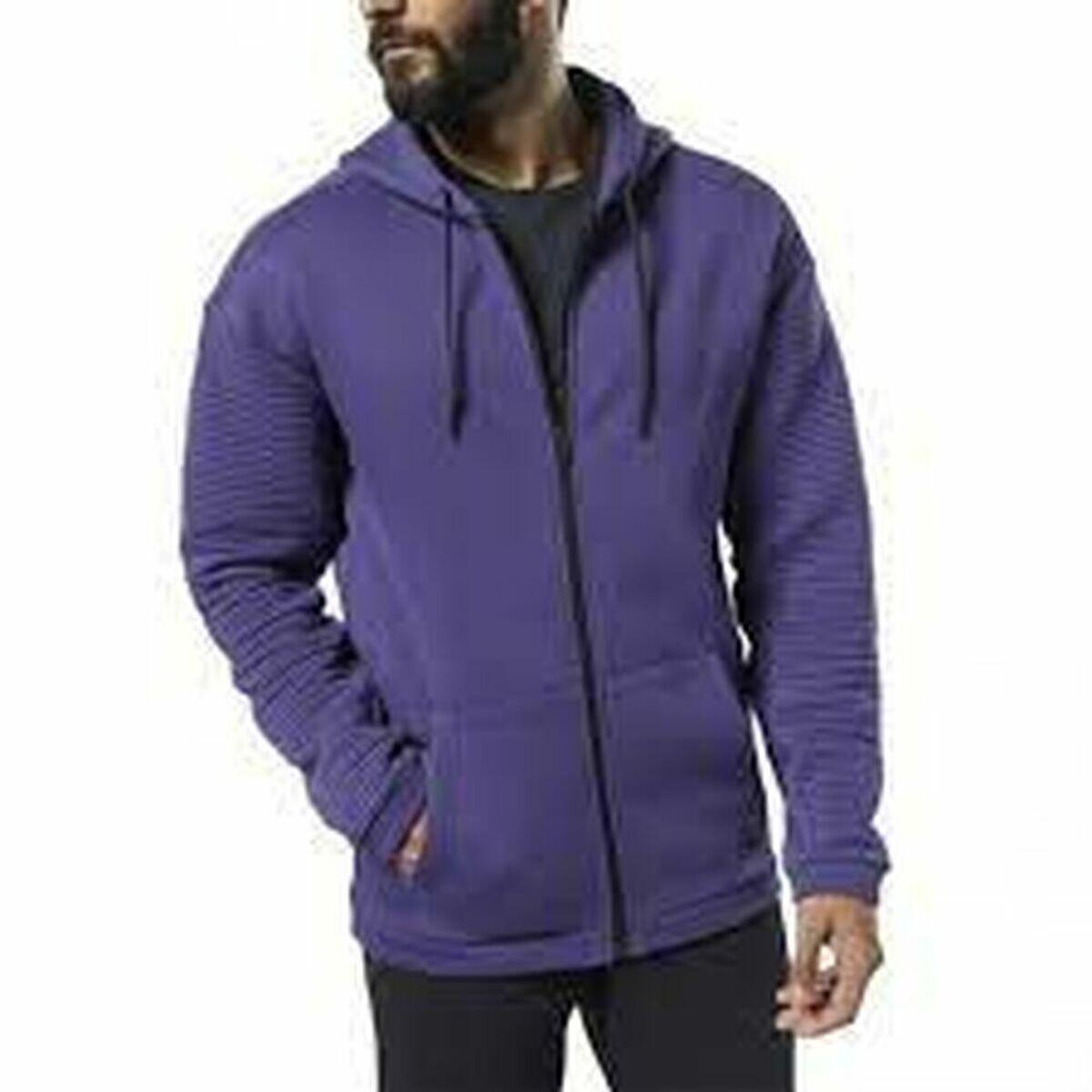 Sweat à capuche et fermeture éclair homme Reebok DY7805 Violet 2/4