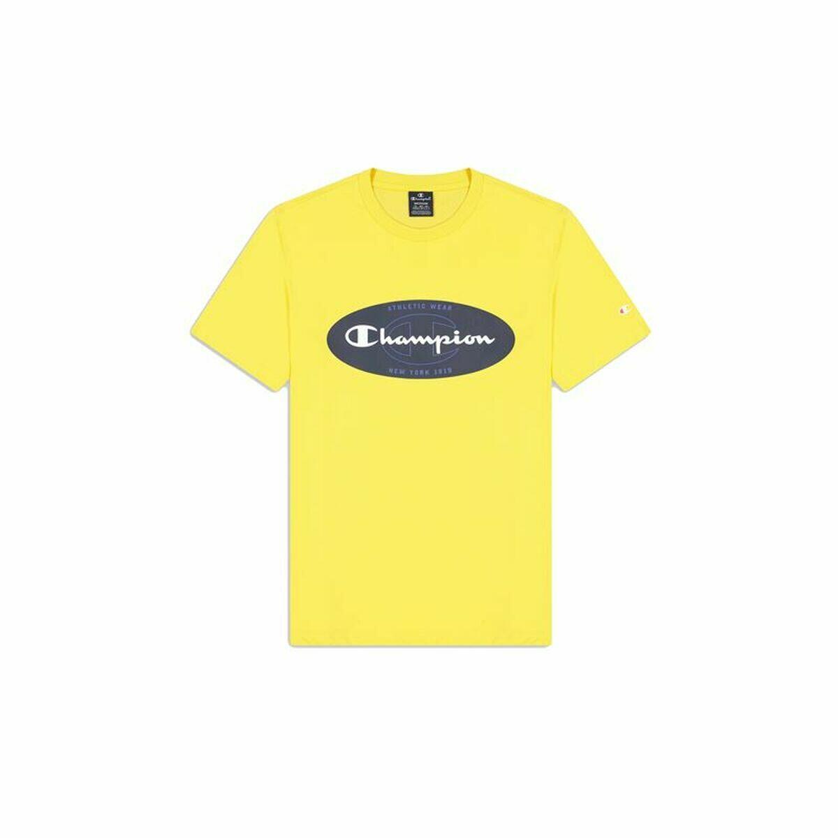 T-shirt à manches courtes homme Champion Crewneck Jaune 2/5