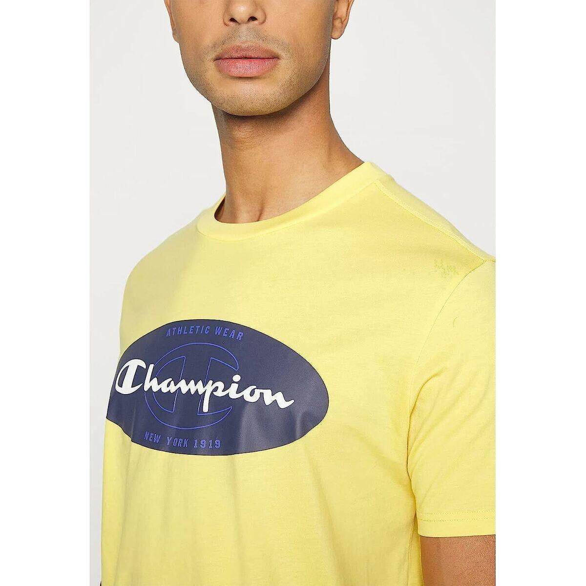 T-shirt à manches courtes homme Champion Crewneck Jaune 4/5