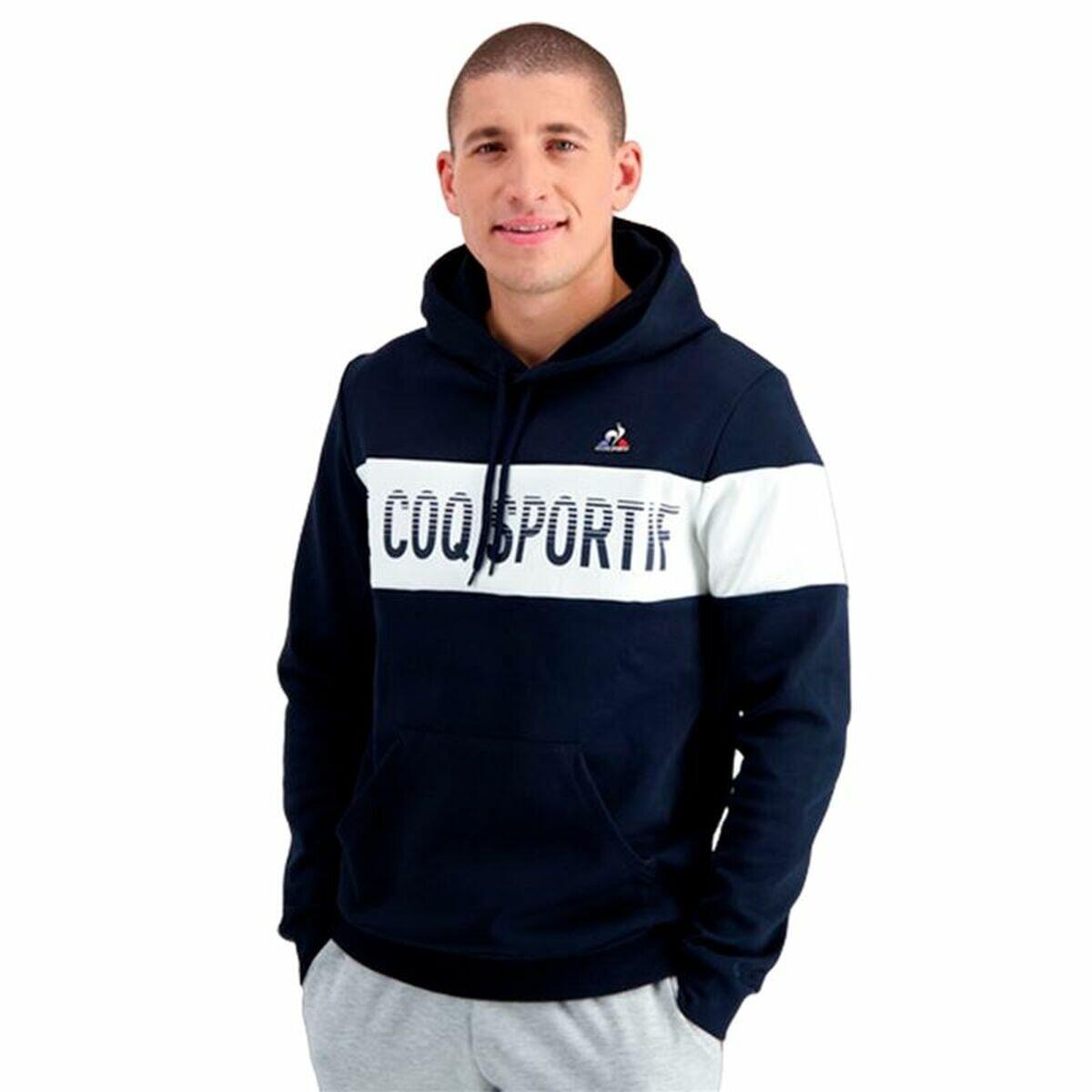 Sudadera con Capucha Unisex Le coq sportif BAH Hoody N°1 Azul marino 3/5