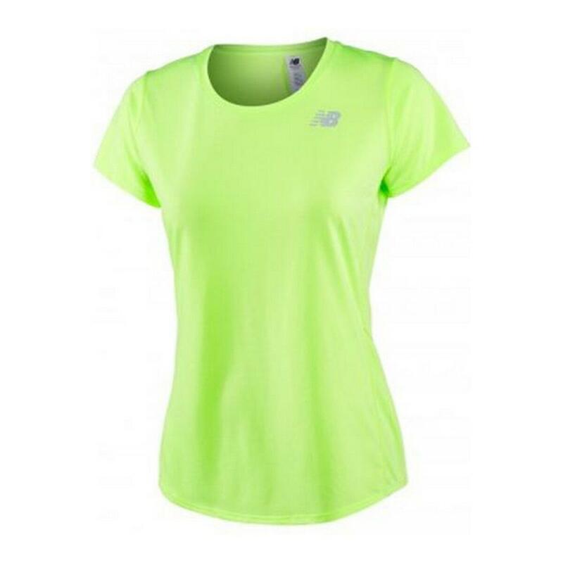 Camiseta de Manga Corta Mujer New Balance WT73128 BIO Amarillo