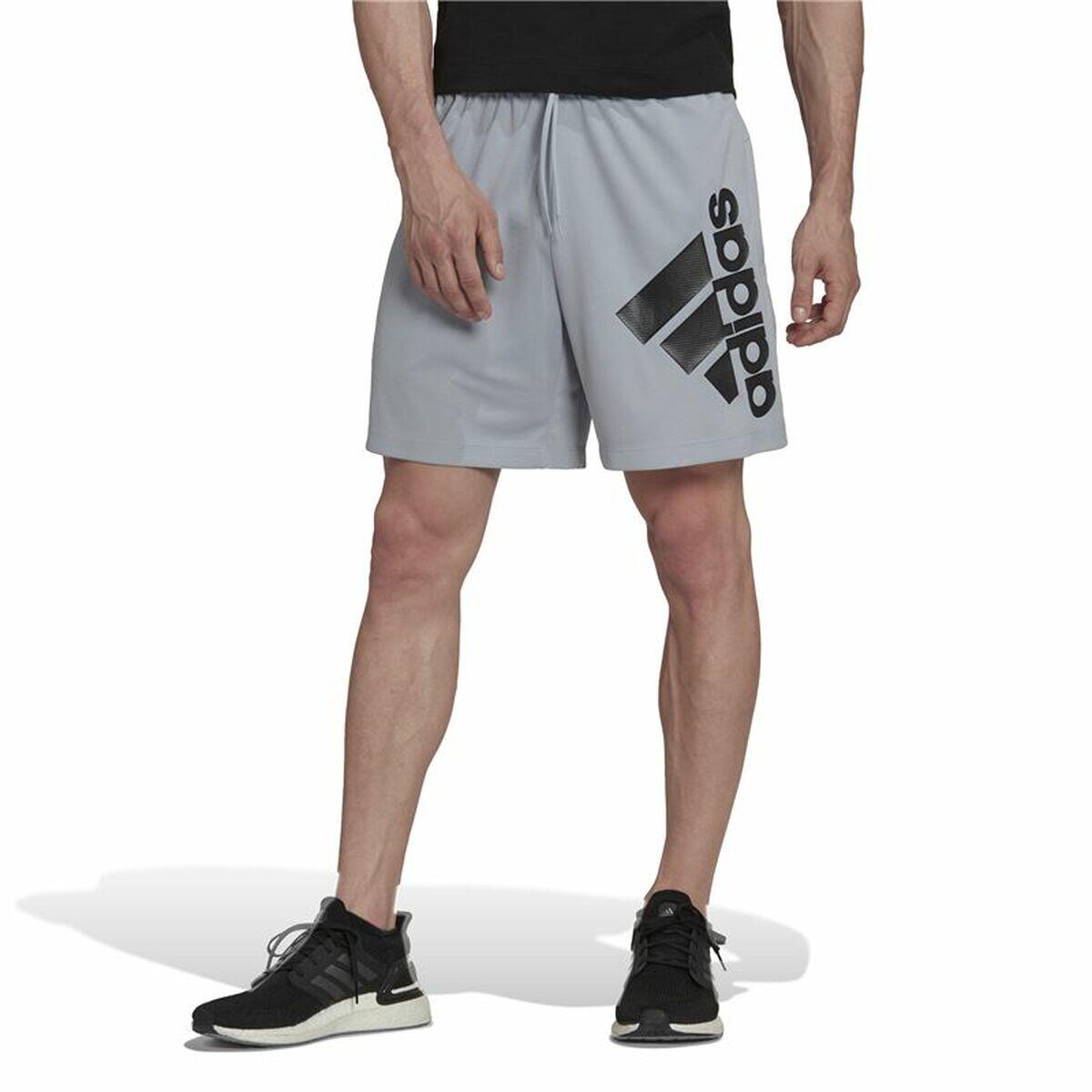 Short de Sport pour Homme Fitness Adidas Big Badge Of Sport Gris 2/5