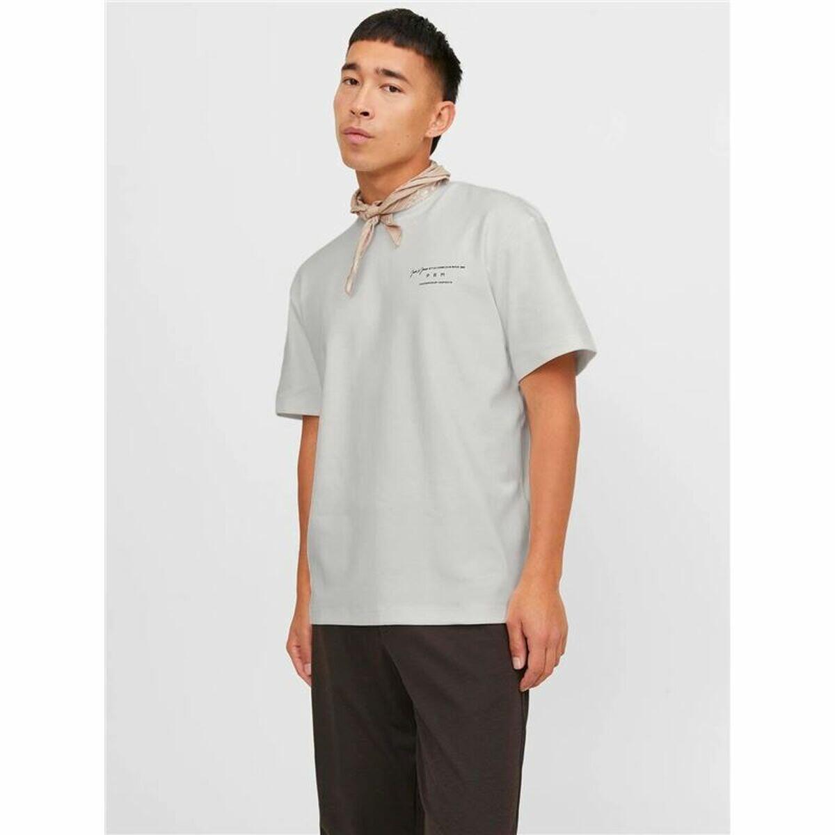 Camiseta de Manga Corta Hombre Jack & Jones Lisa Rednd Blanco 2/5