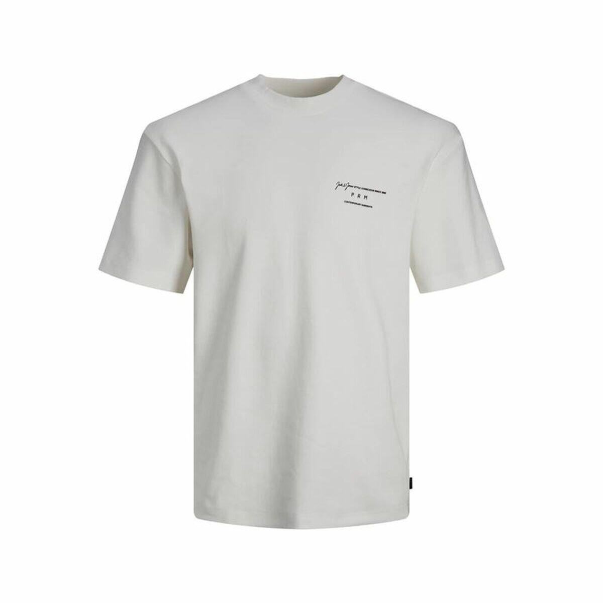 JACK&JONES Heren-T-Shirt met Korte Mouwen Jack & Jones Lisa Rednd Wit