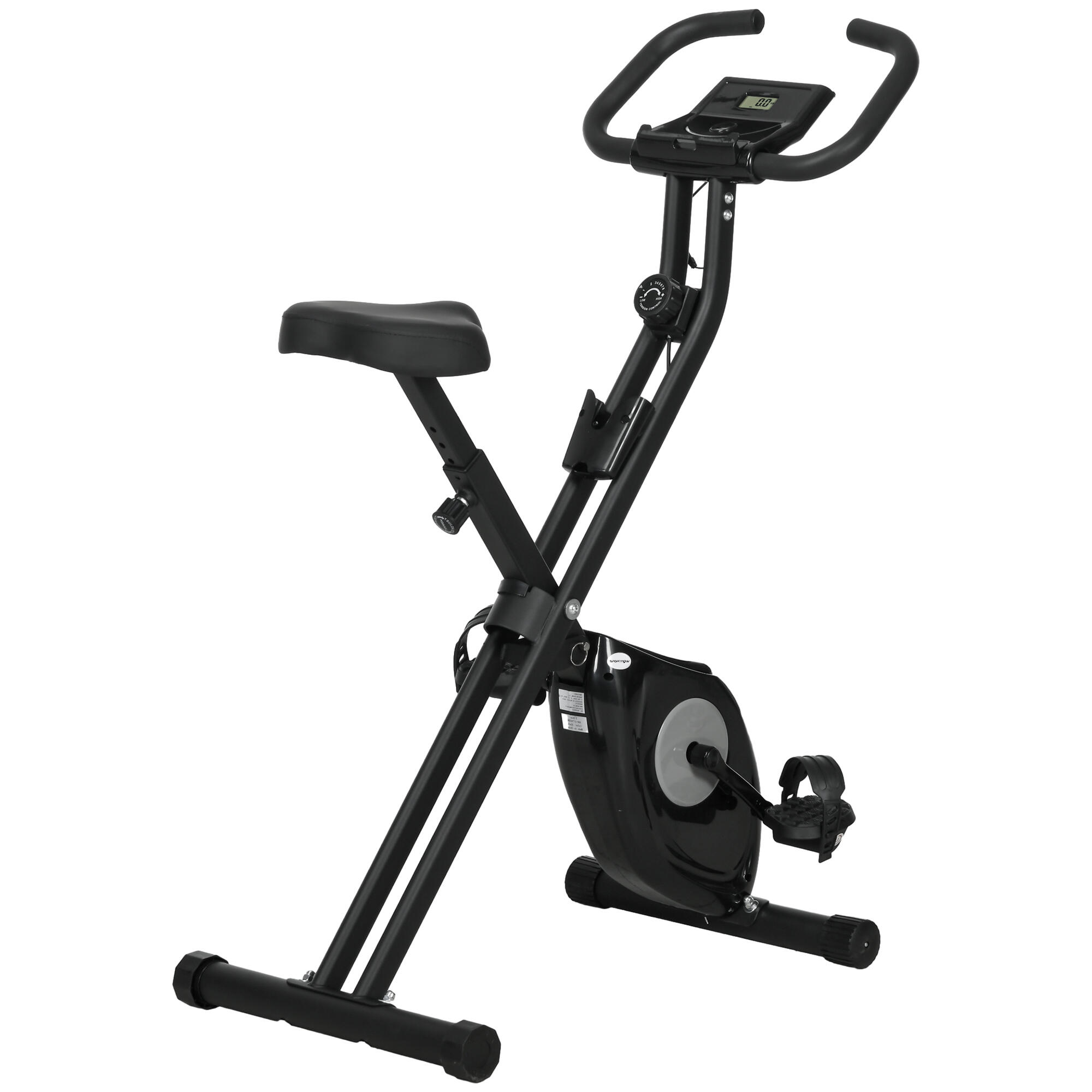 HOMCOM Bicicleta estática dobrável 43x85x109 cm preto HOMCOM