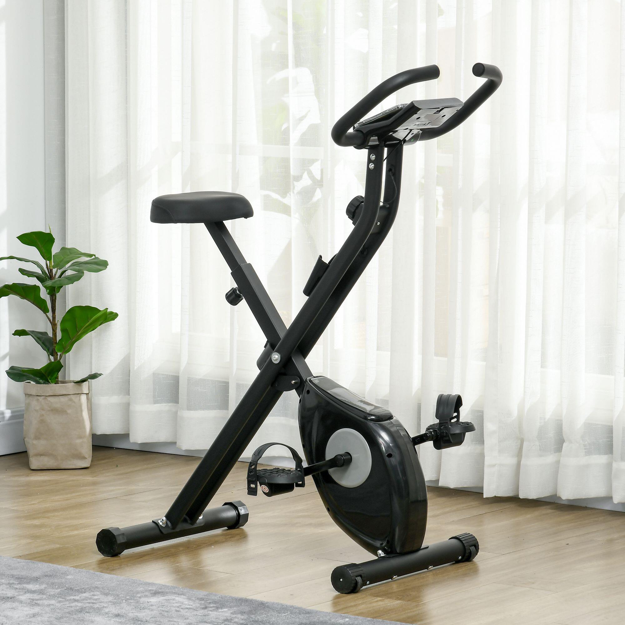 Bicicleta Estática Plegable HOMCOM 43x85x109 cm Negro 2/7