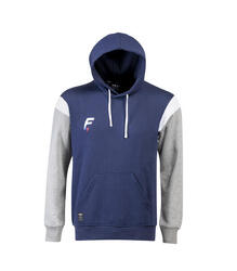Sweat capuche de rugby Force XV CONQUETE enfant marine-gris