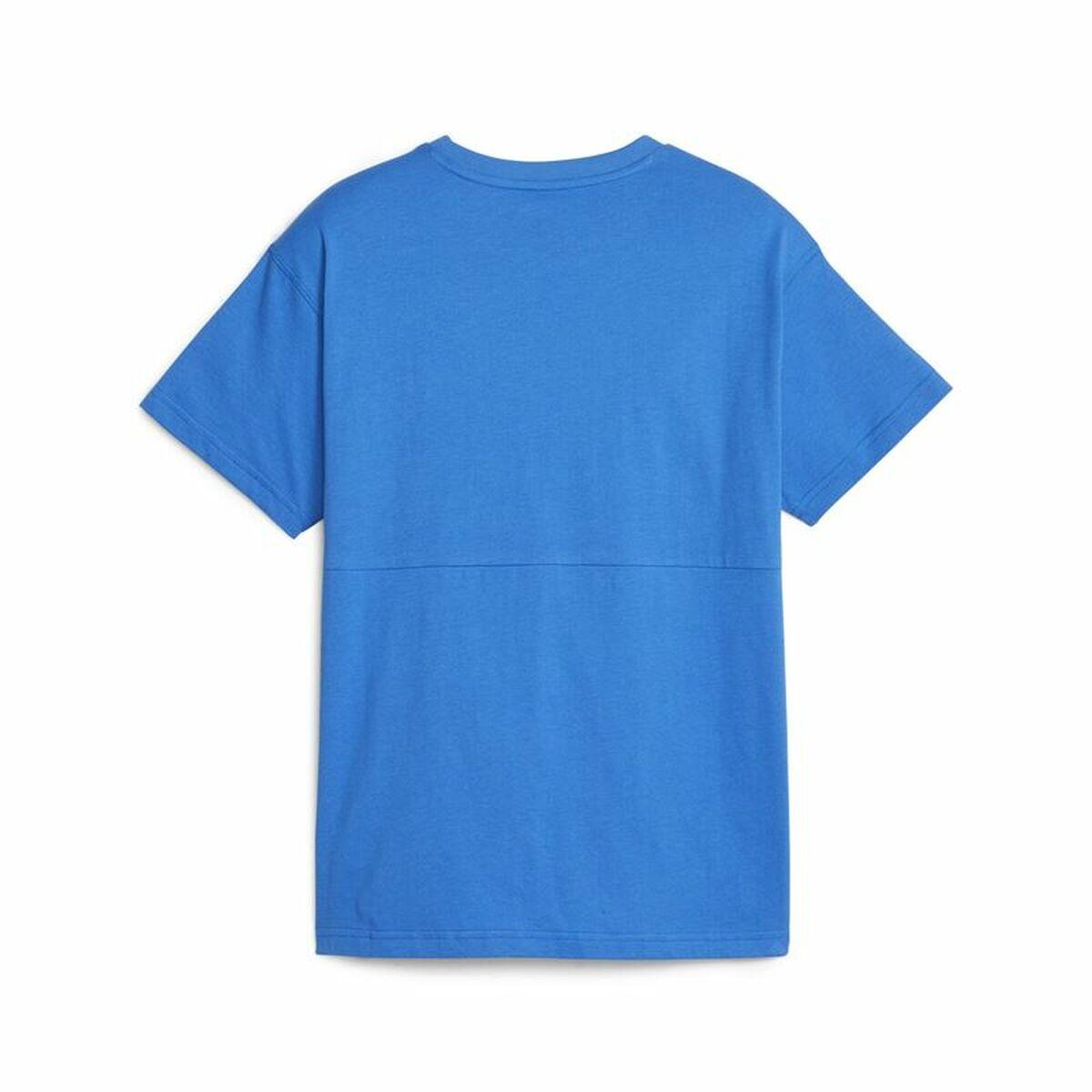 Camiseta de Manga Corta Infantil Puma Power Colorblock Azul 2/5