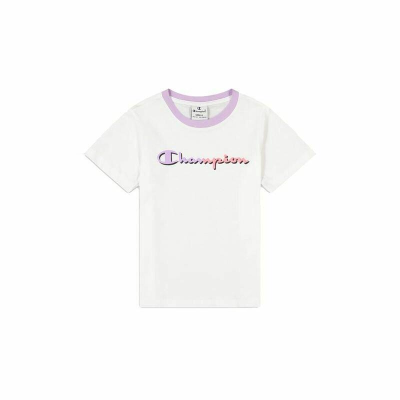 Camiseta de Manga Corta Infantil Champion Crewneck Blanco