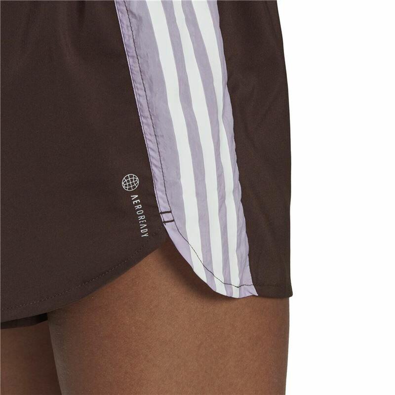 Pantalones Cortos Deportivos para Mujer Running Adidas Hyperglam Marrón