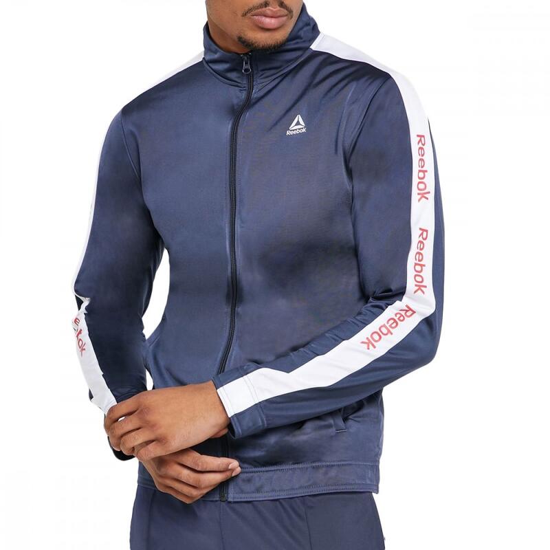 Veste de Sport pour Homme Reebok Essentials Linear Logo Bleu foncé