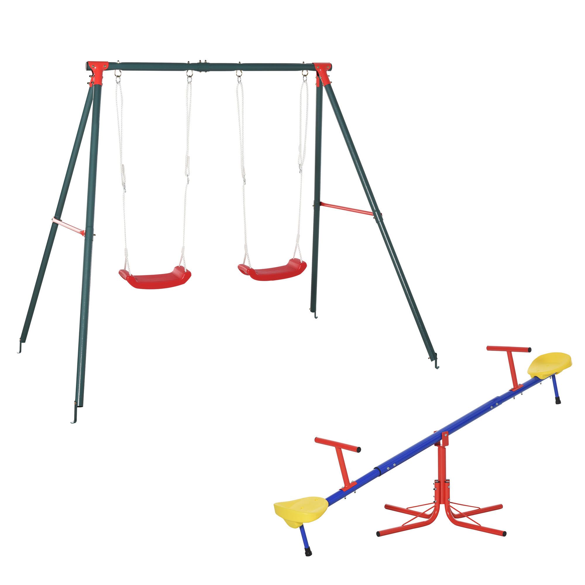 Outsunny Conjunto de Baloiços para Crianças