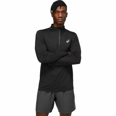Heren-t-shirt met lange mouwen asics core 1/2 zwart
