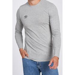 T-shirt à manches longues homme Umbro SMALL LOGO LS TEE 65775U B43 Gris