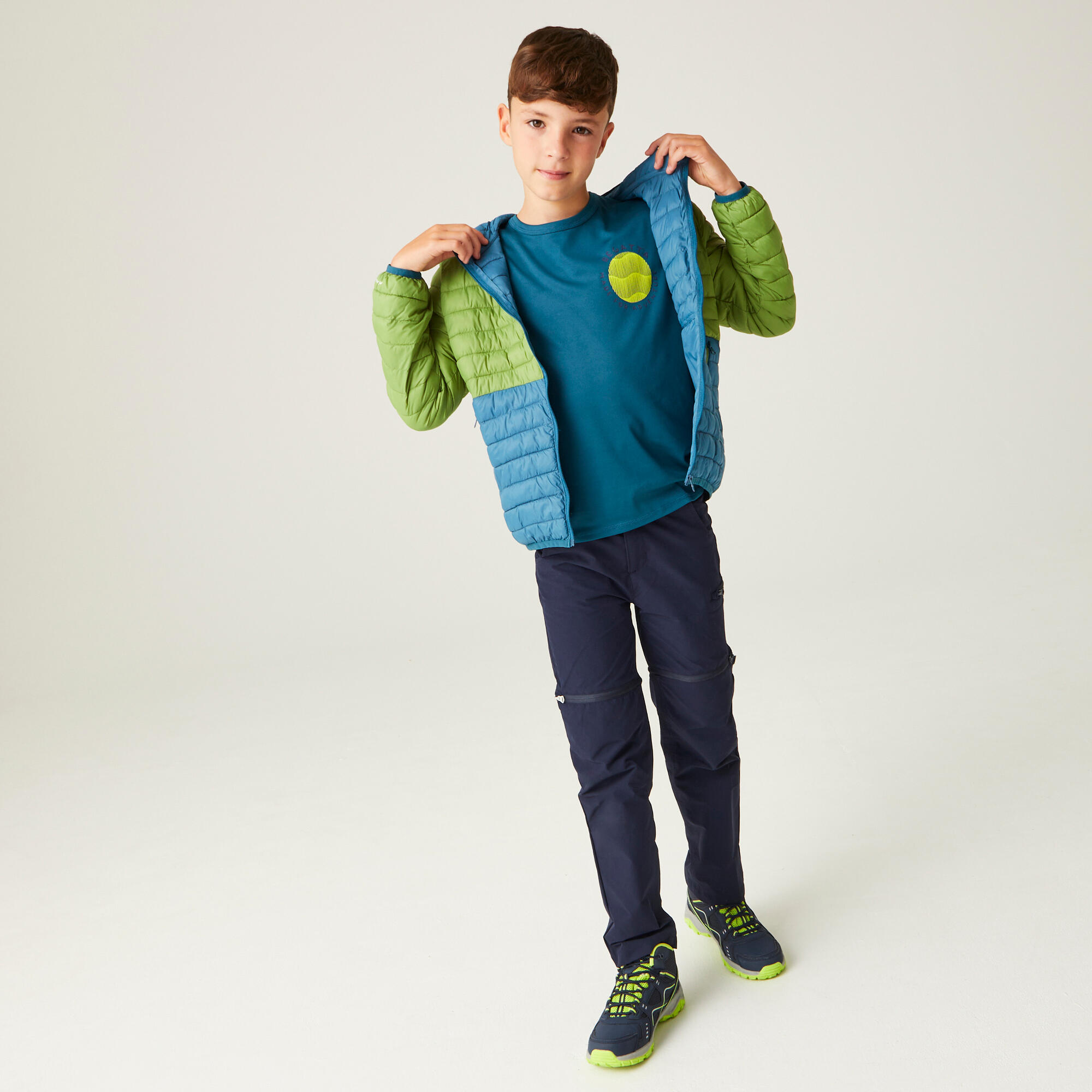 De Hillpack II gewatteerde wandeljas met capuchon voor kinderen 3/5
