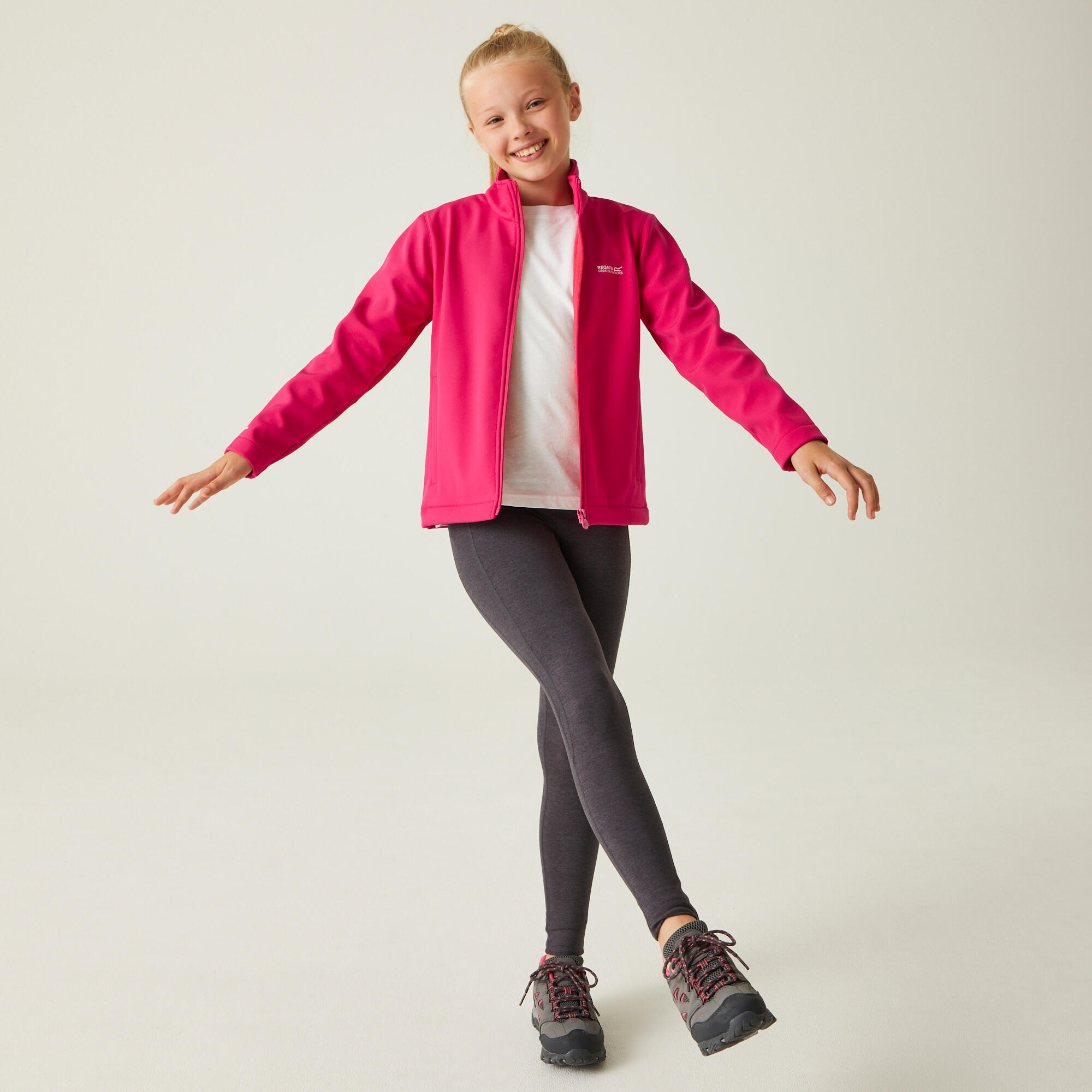 Softshell Jack Kinderen Hiking Zippered Fleece 3/4