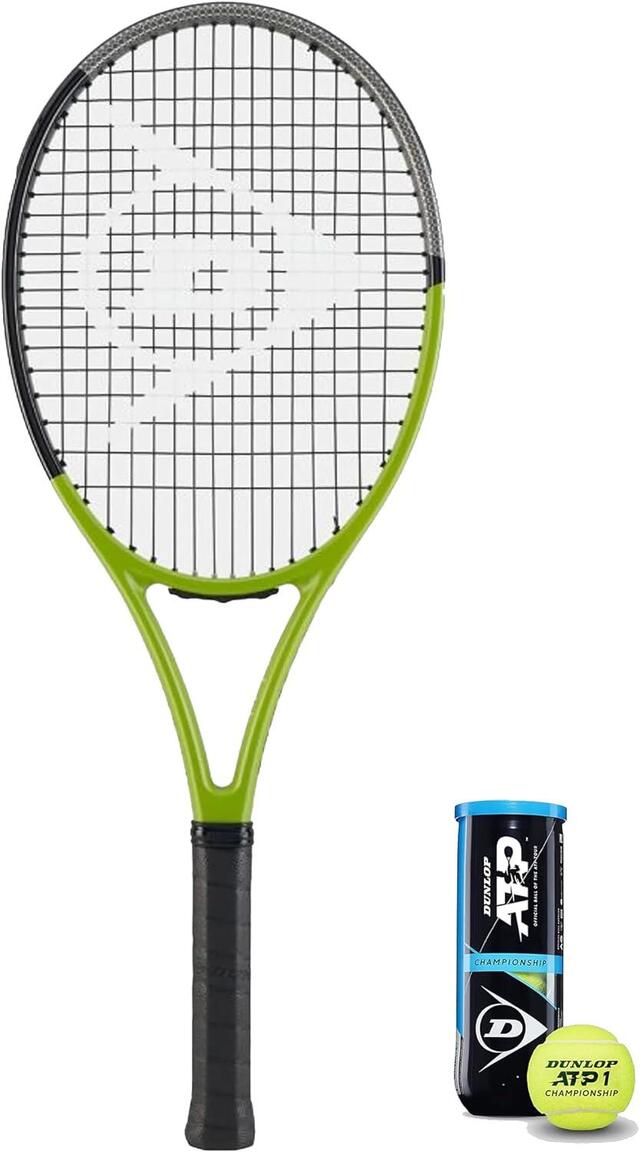Dunlop TriStorm Team 100 Tennis Racket & Tennis Balls - Grip 2 DUNLOP ...