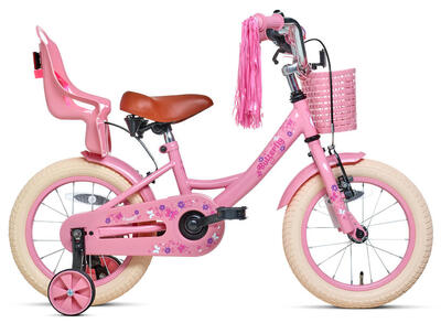 Nogan butterfly kinderfiets - 14 inch - roze