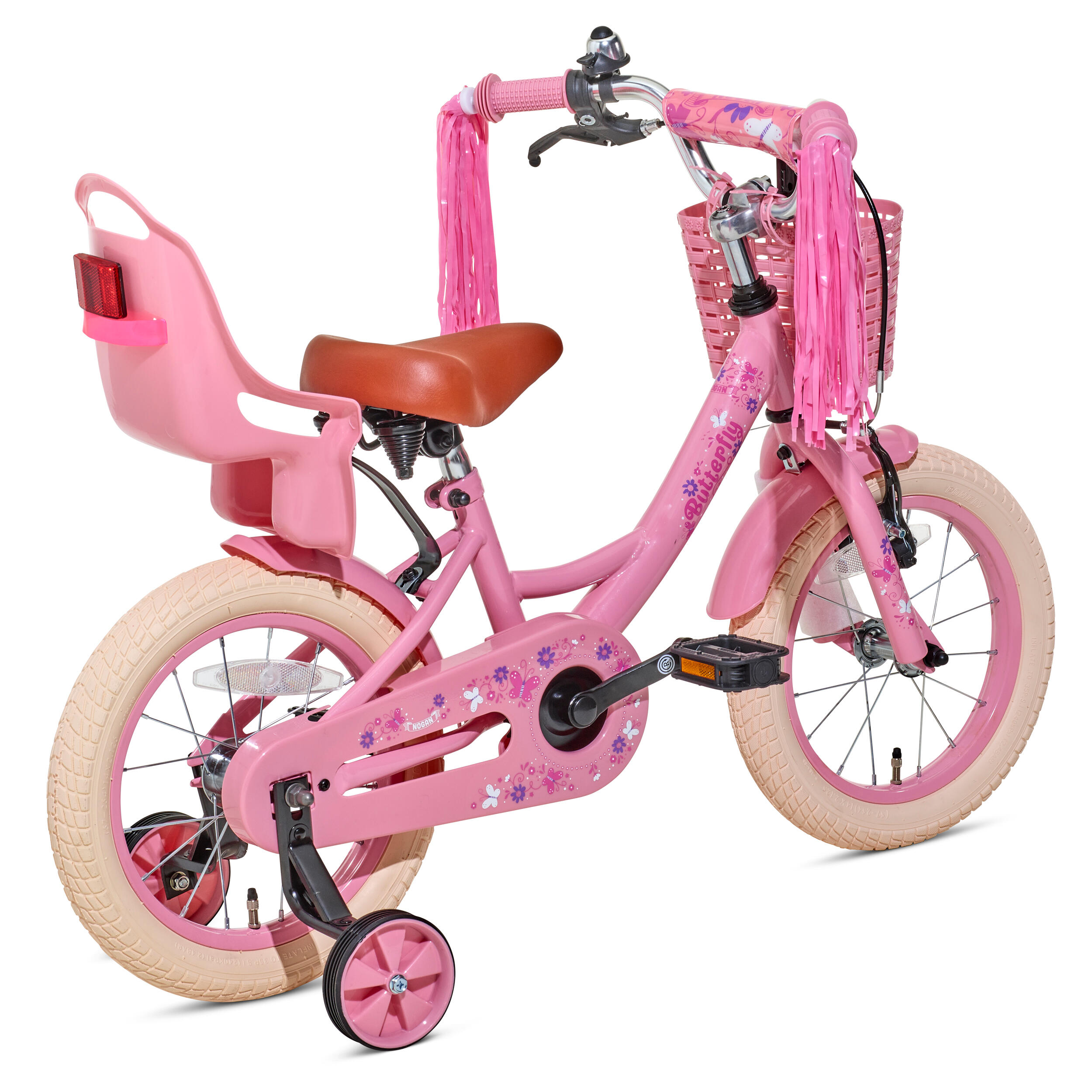 Nogan Butterfly Kinderfiets - 14 inch - Roze 3/4