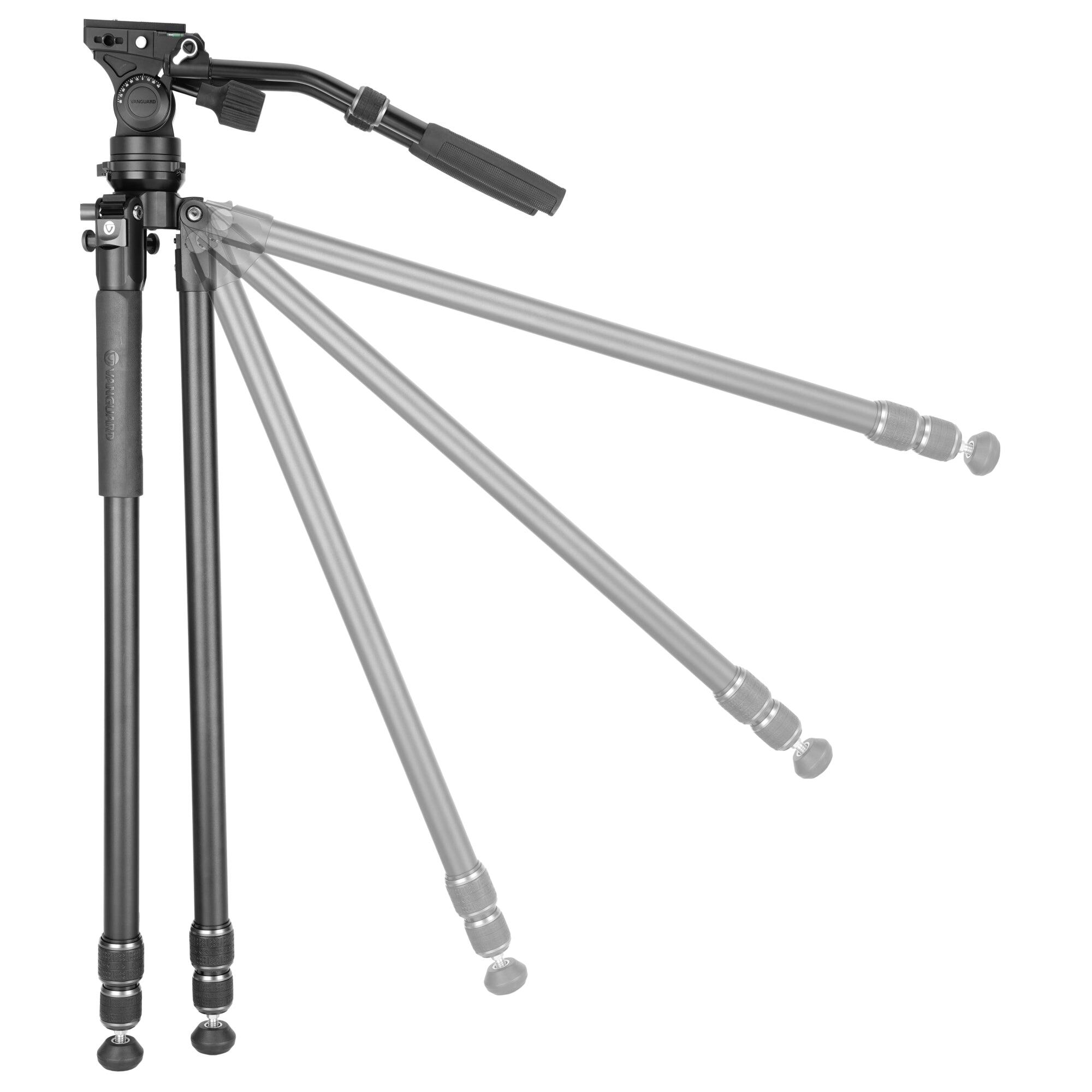 Treppiede video in alluminio con testa Veo PV-18 Vanguard Alta Pro 3VL 303AV18 7/7