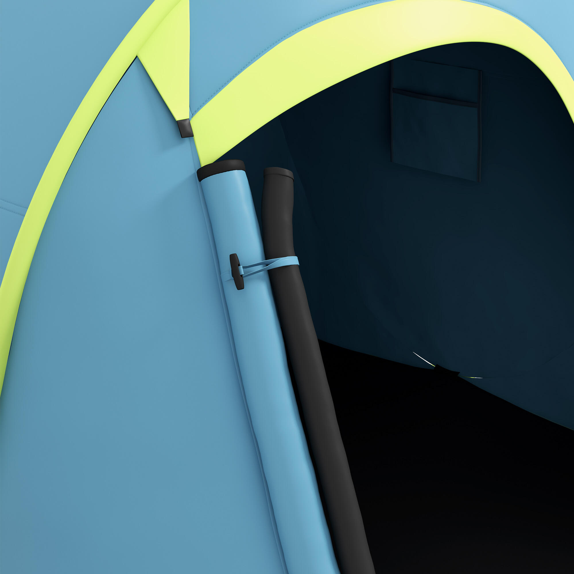Tenda de campismo 245x148x105 cm azul Outsunny 5/7
