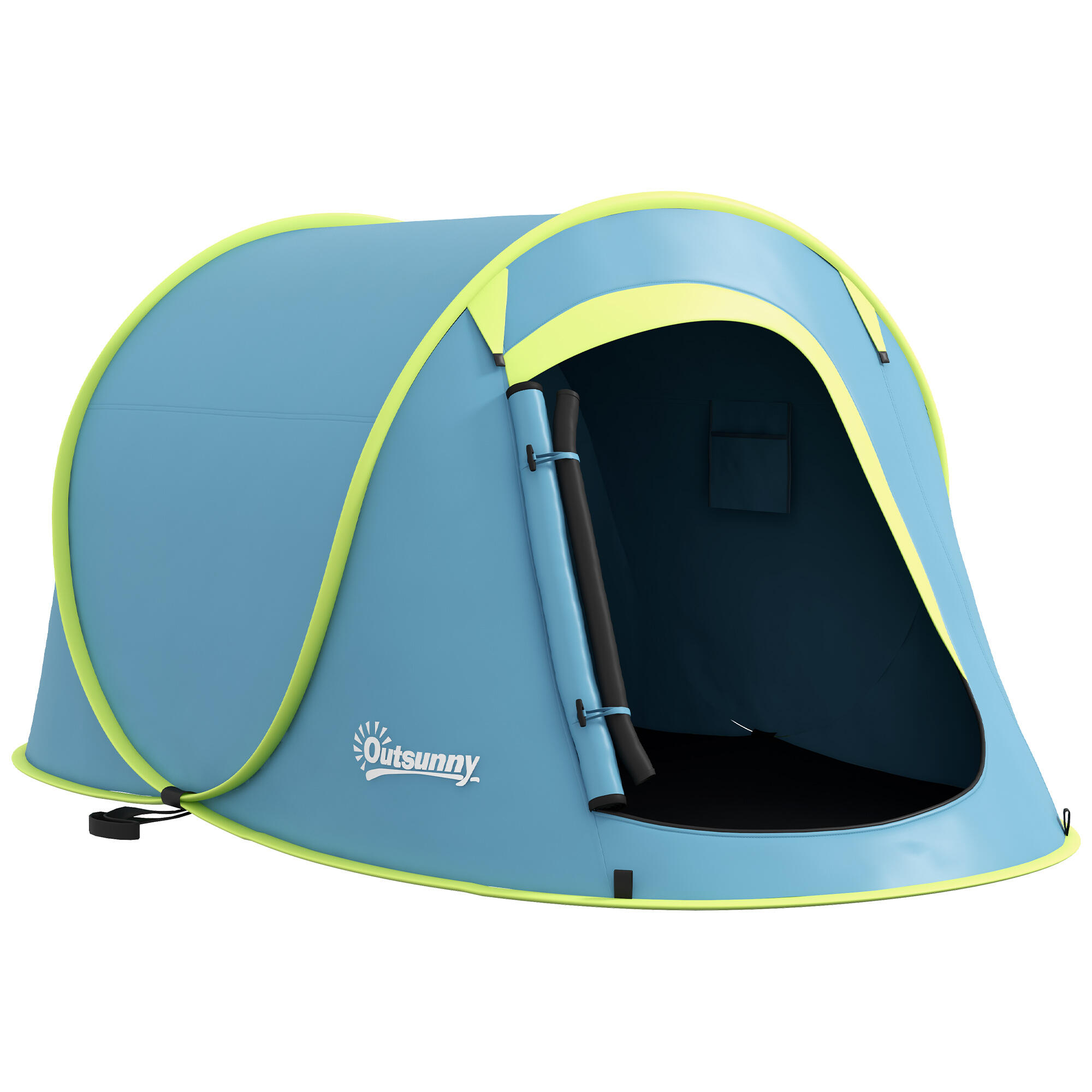 Tenda de campismo 245x148x105 cm azul outsunny