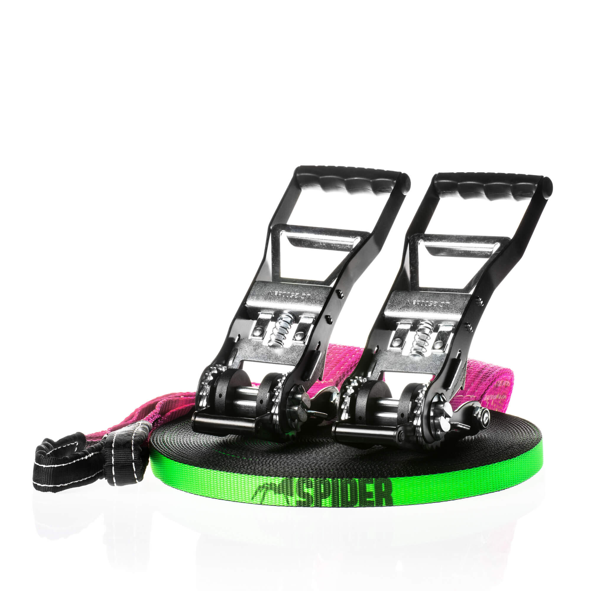 SPIDER Kit Slackline Longline - Fly Line 35, 2 Cricchetti Hummer, Fettuccia 2,5m, Sling