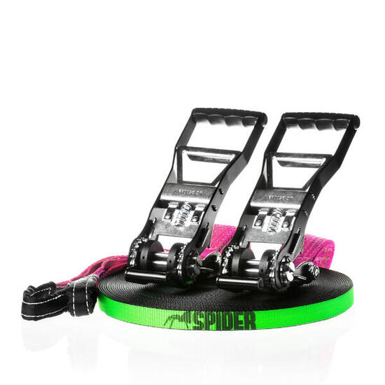 Kit Slackline Longline - Fly Line 35 2 Cricchetti Hummer Fettuccia 25m Sling