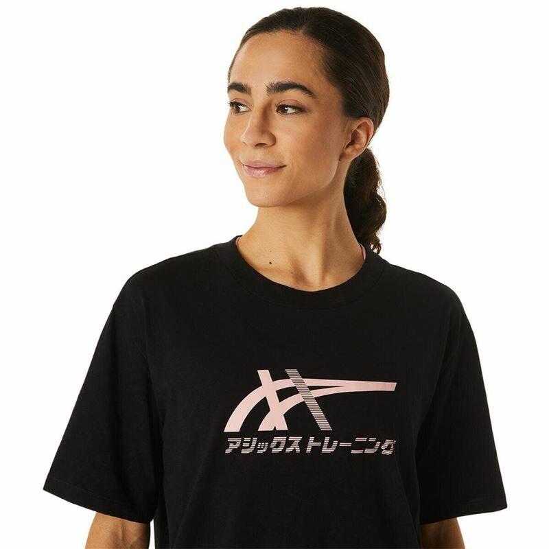 Camiseta de Manga Corta Mujer Asics Tiger Negro