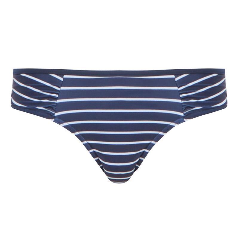 Dames Aceana Stripe Bikinibroekje (Marine / Wit)