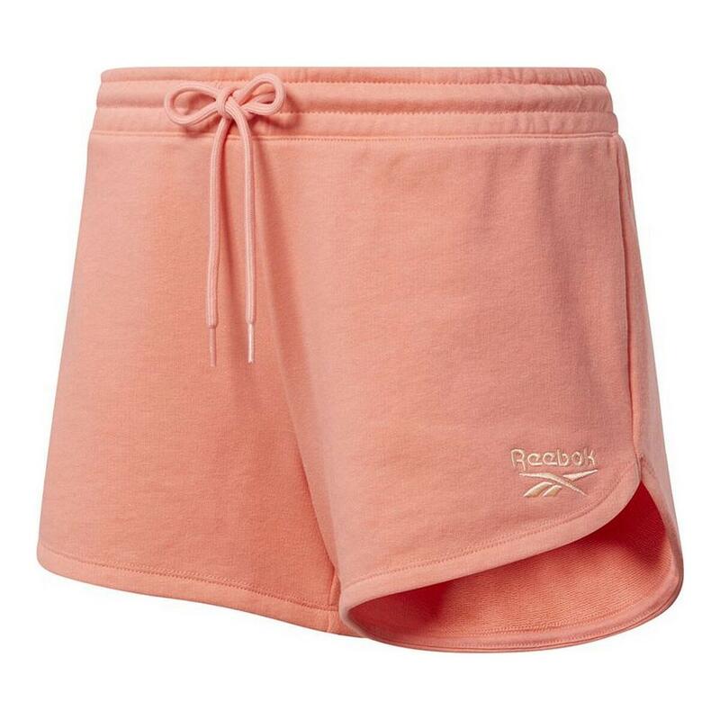 Pantalones Cortos Deportivos para Mujer Reebok Identity French Terry Salmón