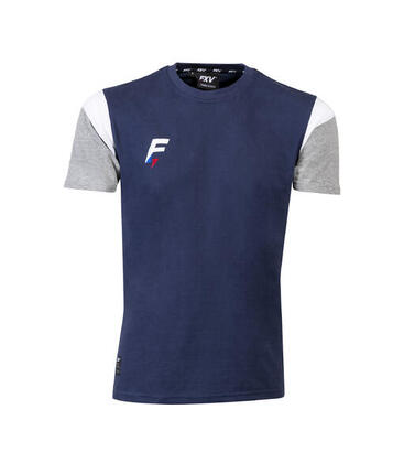 Tee-shirt de rugby Force XV CONQUETE gris-blanc-noir