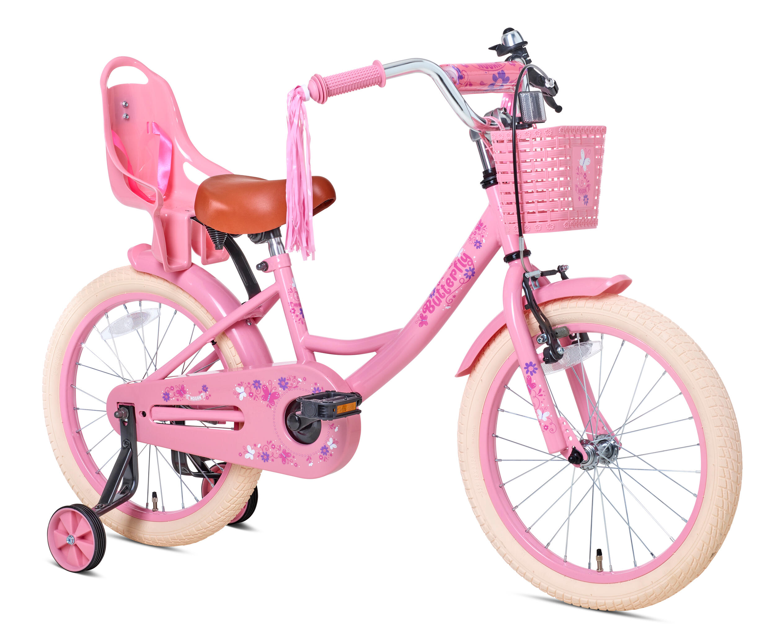 Nogan Butterfly Kinderfiets - 18 inch - Roze 2/4