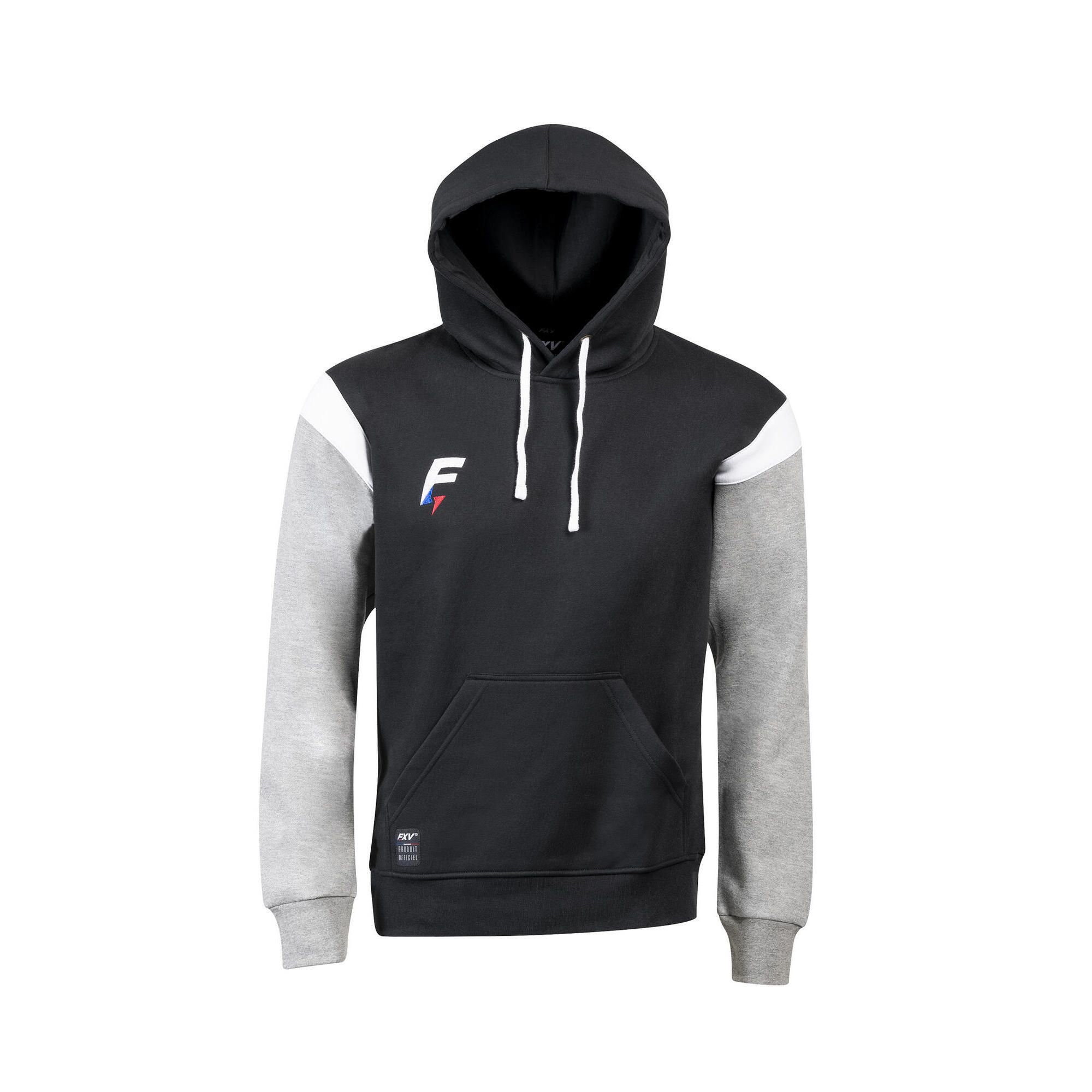 Force Xv - Sweat Capuche De Rugby Force Xv Conquete Noir-gris - Sweat-shirt - Noir - 52 2xl - Decathlon