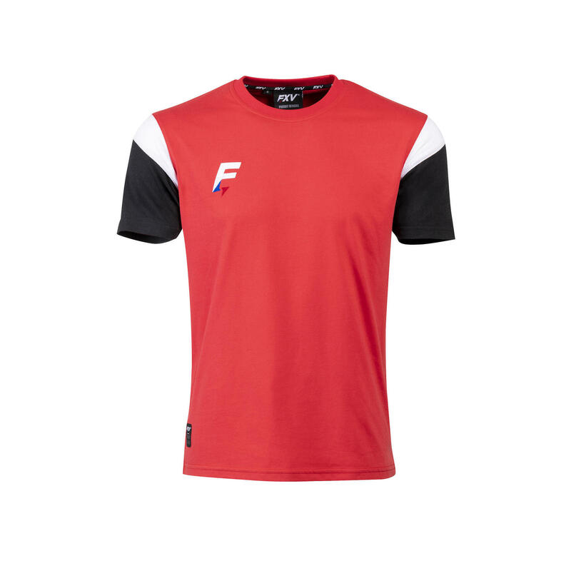 Tee-shirt de rugby Force XV CONQUETE rouge-blanc-noir