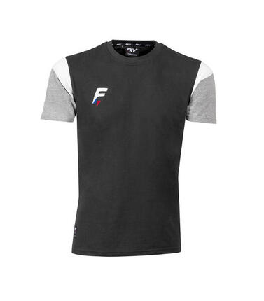 Tee-shirt de rugby Force XV CONQUETE gris-blanc-noir