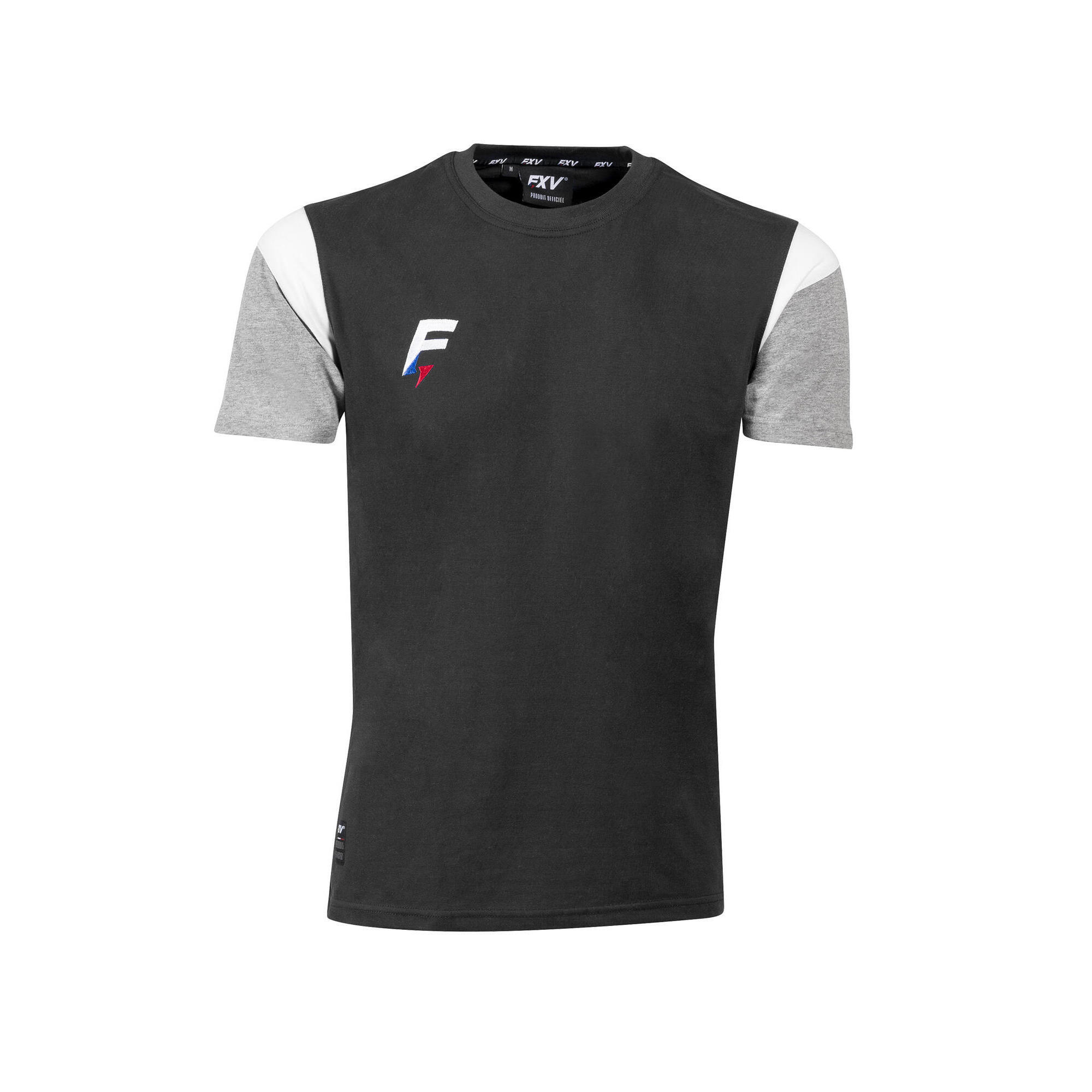 Force Xv - Tee-shirt De Rugby Force Xv Conquete Noir-blanc-gris - T-shirt Manches Courtes - Noir - 58 4xl - Decathlon